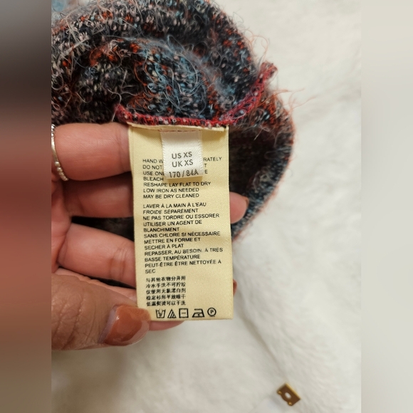 By Anthropologie Rainbow Fuzzy Pullover Sweater XS - Picture 7 of 7